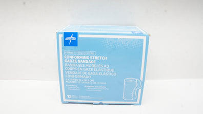 Medline NON25498 Conforming Stretch Gauze Bandage 4 x 75inch Relaxed - Box of 10